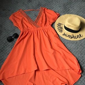 Bright Orange Angie summer dress